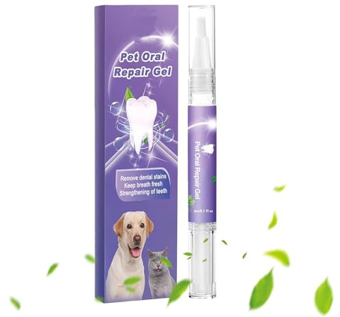 Generisch Mundgeruchbeseitiger Für Hunde | 6 Ml/3 Stück Sauberes Zahngel Für Hunde,Gel Für Saubere Zähne, Haustier-Zahnpflegelösung, Haustierbedarf Für Die Zahnpflege Von Katzen Und Hunden