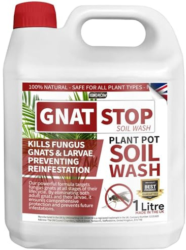 Gnat Stop Cleanse - No Gnats Anymore! - 120ml 250ml 500ml 1 litre 5 litre 10 litre - 100% Natural pest stop, Eco-Friendly Gnat Control Solution (5Ltr)