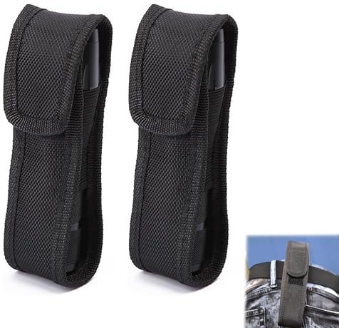 2 Taschenlampen Holster,Taschenlampe Tasche Gürtel, Gürteltasche Taschenlampe für die Jagd im Freien, Camping, Wandern, Angeln