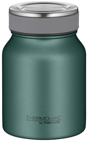 ThermoCafé by THERMOS TC FOOD JAR Moss Green mat 0,50 l, 9 h caliente 14 h frío, recipiente térmico para alimentos, fiambrera de doble pared de acero inoxidable, a prueba de fugas, apto para