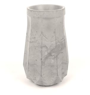 Handworkz | Coro - Vase aus Beton | wasserdicht | für frische Blumen oder Trockenblumen nutzbar | dekorativ & hochwertig | Handarbeit - Made in Germany (Grau)