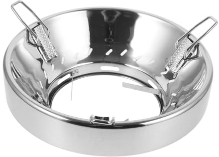Anillo de Wok de Acero Inoxidable Plata para Cocina, Antirviento | Rejilla de Soporte para Gas, Instalación Sencilla y Resistente a Temperatura, Uso Doméstico Centro Comercial