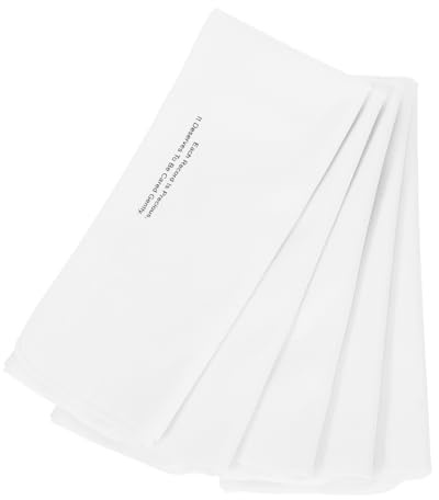 ELAYARD 5pcs Cd Disc Cleaner Cloth Microfiber Cleaning for Vinyl Record, Glasses, and Screen Dust Removal, White Small Size Suitable for Travel and Car Use