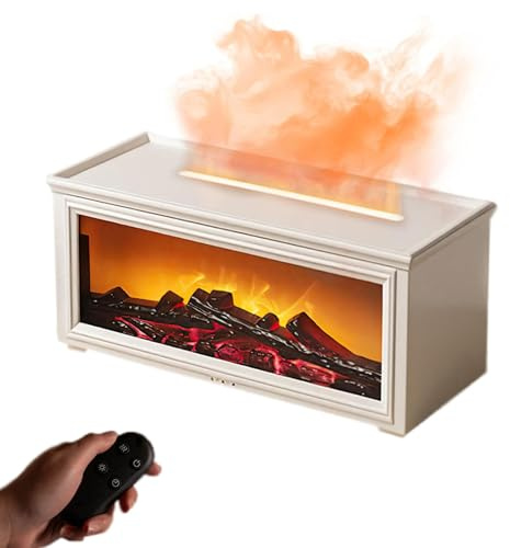 kamin diffuser,flame fireplace aroma diffuser,3d flame aroma diffuser with led fireplace,kamin luftbefeuchter mit Flammeneffekt,7 Farben LED Flammen Luftbefeuchter mit Fernbedienung für Schlafzimmer-B