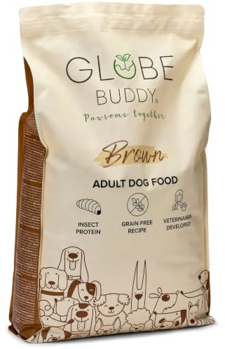 Globe Buddy Brown insektprotein – spannmålsfritt hundfoder för vuxna hundar, helfoder, 10 kg