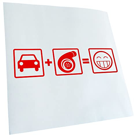 Kiwistar - Autoaufkleber - rot - 60 x 15 cm - Turbo Boost - Heckscheibenaufkleber Auto Aufkleber wetterfest für Kfz LKW Mofa Truck - Sticker außen selbstklebend Tuning Zubehör für Fenster Fahrzeug