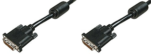 DIGITUS DVI Anschlusskabel, DVI(24+1), 2x Ferrit, Stecker/Stecker, 3 m lang, DVI-D Dual Link, schwarz