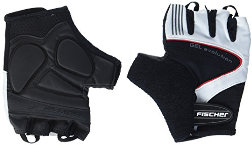 FISCHER Erwachsene Fahrradhandschuh, Sporthandschuh, Handschuh Profi S/M, schwarz, waschbar, mit Ausziehhilfe, gepolstert