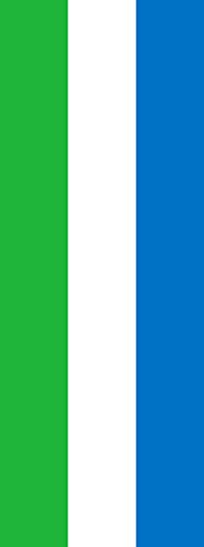 magFlags Bandera Sierra Leona | Bandera Vertical | 6m² | 400x150cm