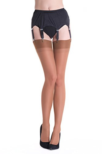 Vicky's Nylons Echte Nahtnylons Nahtstrümpfe 100% Nylon in KUPFER Gr. S bis XL (8,5 bis 11) Point Ferse (10)