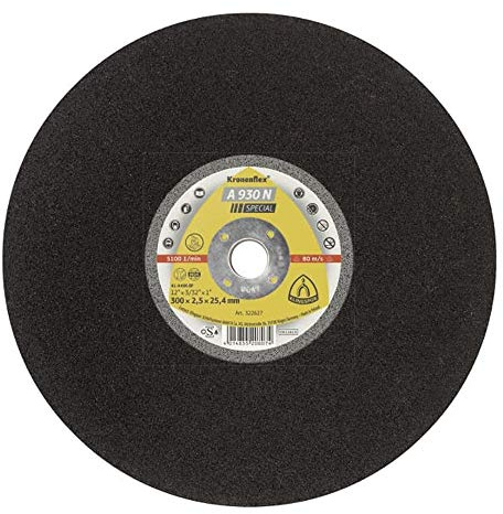 Klingspor 322627 A 930 N Special Kronenflex Lot de 10 disques à tronçonner pour acier 300 x 2,5 x 25,4 mm