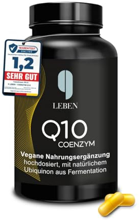 9 Leben® PREMIUM Coenzym Q10 Kapseln hochdosiert - 120x 200mg Q10 [4 Monate Ubiquinon Vorrat] - LABORGEPRÜFT & vegan - ohne Zusatzstoffe