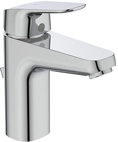 Ideal Standard B1715AA Ceraflex Waschtischarmatur Grande mit Zugknopf-Ablaufgarnitur, Chrom