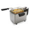 Brabantia BBEK1130 Fritteuse - Friteuse mit öl - 4 Liter - 2200 Watt - Kaltzone - Einstellbare Temperatur - Spülmaschinenfest - Überhitzungsschutz – Edelstahl