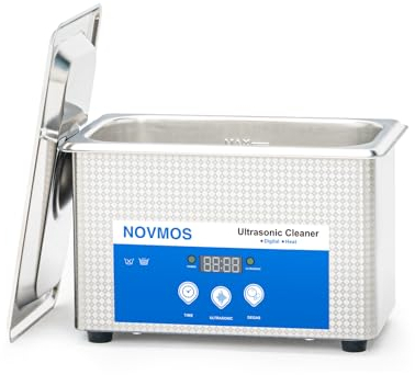 Ultrasonic Cleaner- NOVMOS Ultrasonic Jewelry, Parts Cleaner with Digital Timer and Basket for Jewelry,Ring,Eyeglasses,Watchband,Coins, etc