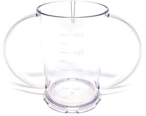 NuHorizons Healthcare Products Two Handled Graduated Beaker Without Lid - 200ml Adult Feeder Cup - Adult Drinking Aid (Colour Clear, Pack of 2 Cups)