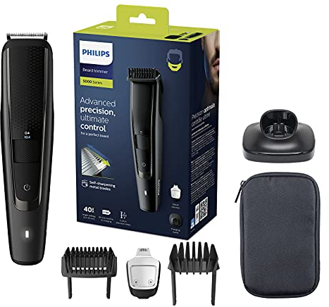 PHILIPS Beard Trimmer Series 5000 with Lift and Trim Pro System (Model BT5515/13), Black