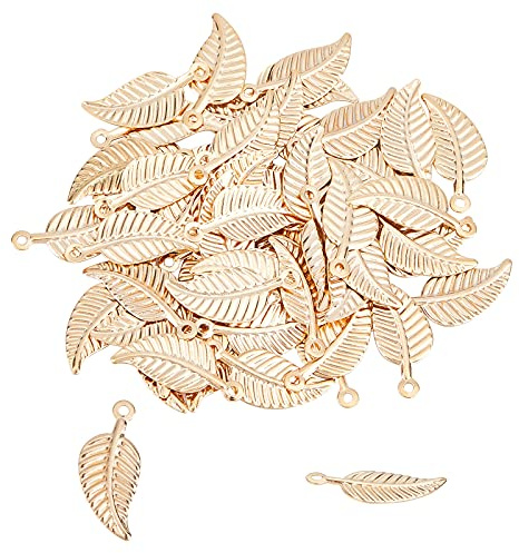 UNICRAFTALE Blatt Charm Edelstahl Anhänger Metall Blatt Charms Schmuck Anhänger Für DIY Schmuckherstellung Zubehör