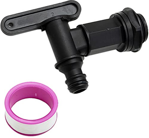 Plastic Snap-Fit Water Butt Rain Barrel Tap - Black，Water Butt Rain Water Collection Barrel Tap, Black Plastic Push-Fit