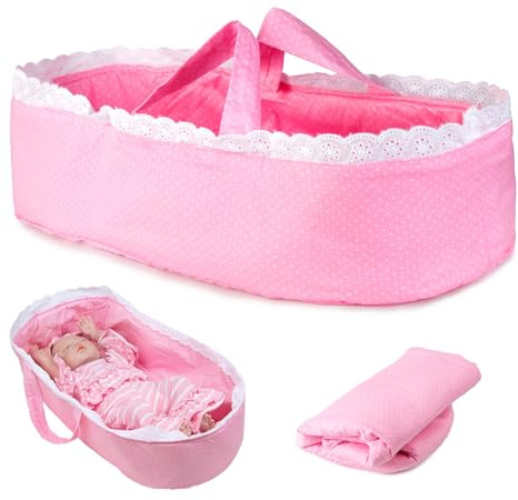 Baby Doll Bassinet Soft Crib Bed Accessories for 18-20 inch Reborn Dolls
