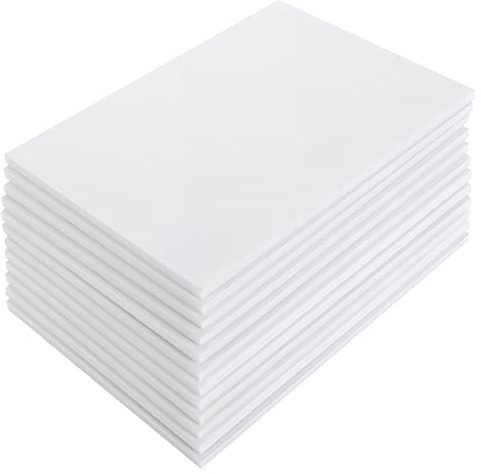 MIVIDE 20 stycken skumplattor vit A5, 14,8 x 21 cm hårdskumskiva 5 mm, lätt skumplatta vit, dubbelsidig, lätt skumplatta för modelltillverkning, hantverk, presentation och skolprojekt