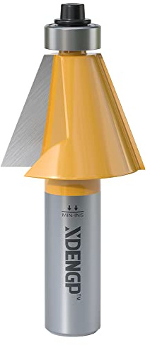 XDENGP 22.5 Degree Chamfer Router Bit 1/2 Inch Shank