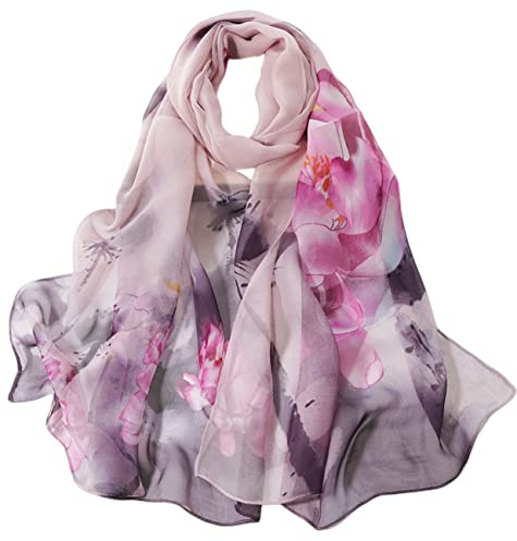 FAIRYGATE Schals & Tücher für Damen Seidenschals Damen Leicht Seidentuch Chiffon Silk Schal Halstuch Tuch Geschenk Frauen 20A41