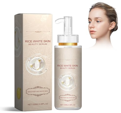 Reis Serum für das Gesicht, Feuchtigkeitsspendendes Serum, Anti Aging Gesichtsserum Mit Reis-Extrakt und Niacinamid, Facial Essence, Verkleinert Wirksam die Poren, Beseitigt Akne und Strafft die Haut