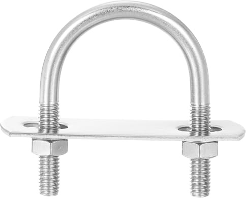 QUARKZMAN 6 Set U Schrauben M6 x 33mm ID x 53mm Länge Runde U Bügelschraube Edelstahl 304 Klammer Schellen U-Bolzen mit Gewinde Muttern Rahmenplatte Unterlegscheibe für Rohr Befestigung