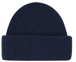 Style & Republic Herren Kaschmir Chunky Beanie – 100% Cashmere, Premium Strick Mütze mit 54 cm Bundumfang, 2-Fach umklappbar, ideal für kalte Tage, One-Size/Einheitsgröße