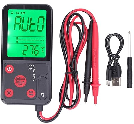 Multimètre Numérique, Multimètre Numérique Portable, Voltammètre Portable Voltammètre Tension Fréquence Barre Analogique 6000 Points Multimètre Multifonctionnel