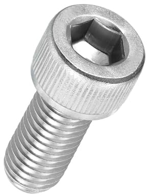 Kozelo 10pcs Tornillos de Cabeza Hexagonal - [M10-1.5 x 25mm] Acero Inoxidable 304 Totalmente Roscado Allen Tornillo para Motor Eléctrico Ventilador Impresión 3D Reparación, Plateado