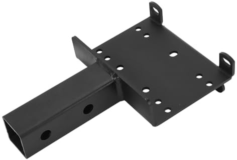 Fydun Placa de Montaje de Cabrestante de Enganche de Remolque Universal, Soporte Receptor de 2 Pulgadas, ATV, UTV, Equipo de Jardín y Césped