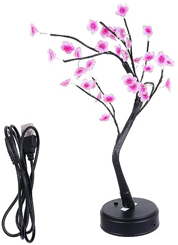 DOITOOL 1 Lampe Veilleuse En Forme De Prunier Sans Pile Matériau Robuste Décorative Pour La Maison