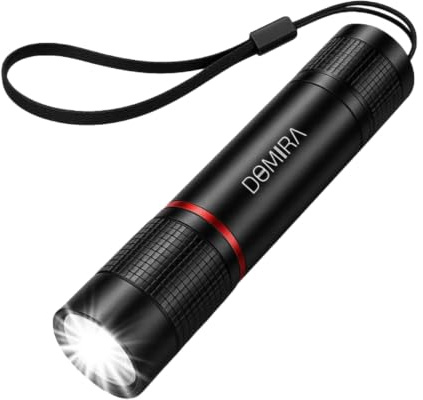 DOMIRA Rechargeable LED Torch | Super Bright High-Power Flashlight | USB Pocket Torch for Camping, Emergency, Tactical & Work Use Type C Charger (1)