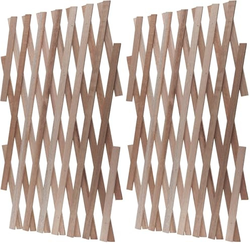 Windhager Treillis en Bois pour Plantes grimpantes Pliables et réglables 90 x 180 cm, Naturel (Lot de 2)