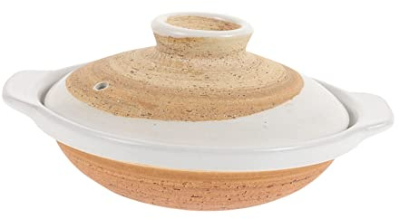 IMIKEYA Cazuela De Arroz Cerámica Japonesa Resistente Altas Temperaturas Olla De Cerámica Para Estofado De Arroz y Sopa Para Cocinar Casa o Restaurante Tapa