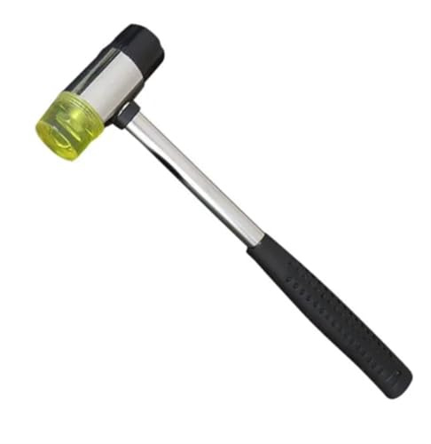 Martello for utensili Maglio in gomma e pelle 25 mm Doppia faccia Morbido rubinetto Presa potente Multifunzionale Lavorazione del legno