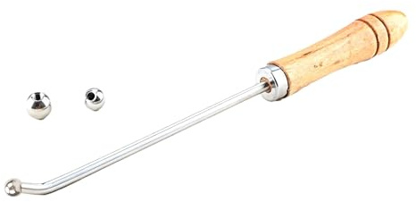 Trompeten Beulen Reparatur Set,Zylinderrundungswerkzeug Und Dellenentferner Für Trompete - Instrumentenpflege Set mit Holzgriff für Zylindermundstück Blechblasinstrumente