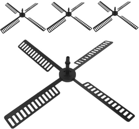 DIYEAH Pièces De Moulin à Vent en Plastique pour Jardin Extérieur, 4 Grands Pales Résistantes Aux UV, Accessoires Décoratifs Étanches pour Cour Et Pelouse, Taille Polyvalente Et Solide