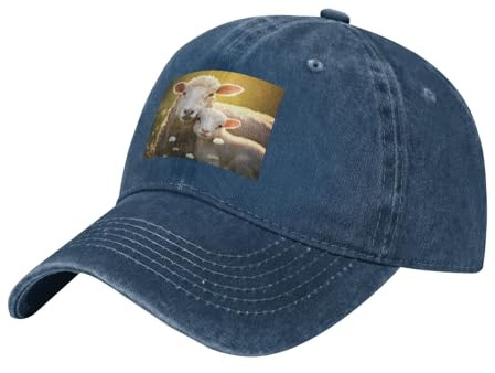 XBKGOHA Cappello da baseball nero con pecora carina con stampa madre cappello regolabile in cotone per uomini e donne sport, attività all'aperto, viaggi, blu navy, Taglia unica
