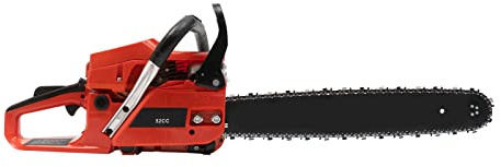 Motosierra a gas, 2,2 kW, 10500 rpm, 52 CC, sierra de madera y gas, con cubierta de riel guía, motosierra de gasolina para jardinería, bricolaje, longitud de la cadena: 50,8 cm
