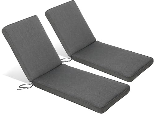 COWVIE Auflage für Gartenliege & Sonnenliege, Fade-Resistant & Water-Resistant Olefin Polster Stoff, 2er-Set Outdoor Kissen für Liegestuhl, 183 x 55 x 8 cm, Blaugrün
