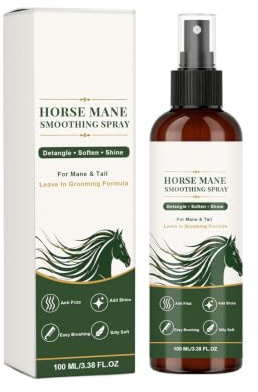 Equin Avtrassling 100 ml Avtovande Pälsvård samt Skötsel för Man och Svans | Stylingspray för Hästar För Utomhusbruk Och Utevistelse På , Bak, Stall, Ranch, Hage, Betesmark, Äng Och