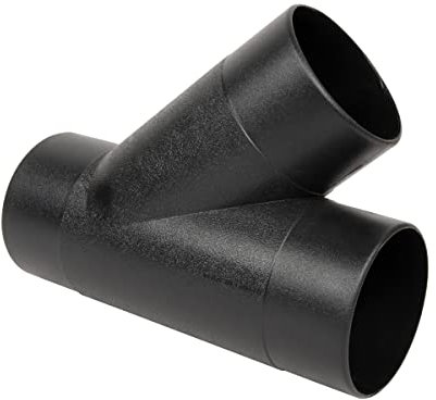 POWERTEC 70106 4-Inch Y-Fitting Dust Hose Connector, Black, 4 Inch