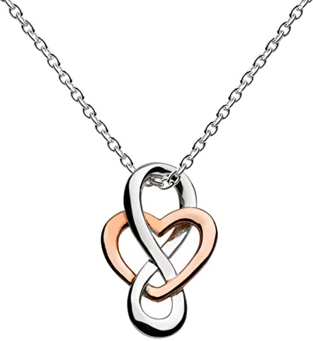 Heritage Sterling Silver Celtic Looped Heart Necklace of Length 45.7 cm