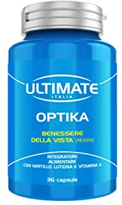 Ultimate Italia - Optika - 36 cps - Un aiuto nutrizionale ricco di ingredienti utili per il benessere dell'occhio e della vista