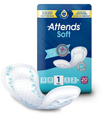 Attends Soft 1 Mini, Hygiene-Einlagen, bei leichter Blasenschwäche, 20 St