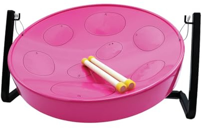 Jumbie Jam W1086 Table Top Steel Pan Kit - Beginner Steel Drum , Pink