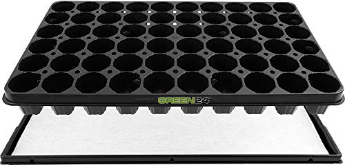 GREEN24 Anzucht-Set 60 PRO - automatische Bewässerung. Topfplatte + Wasserwanne + Kapillarmatte